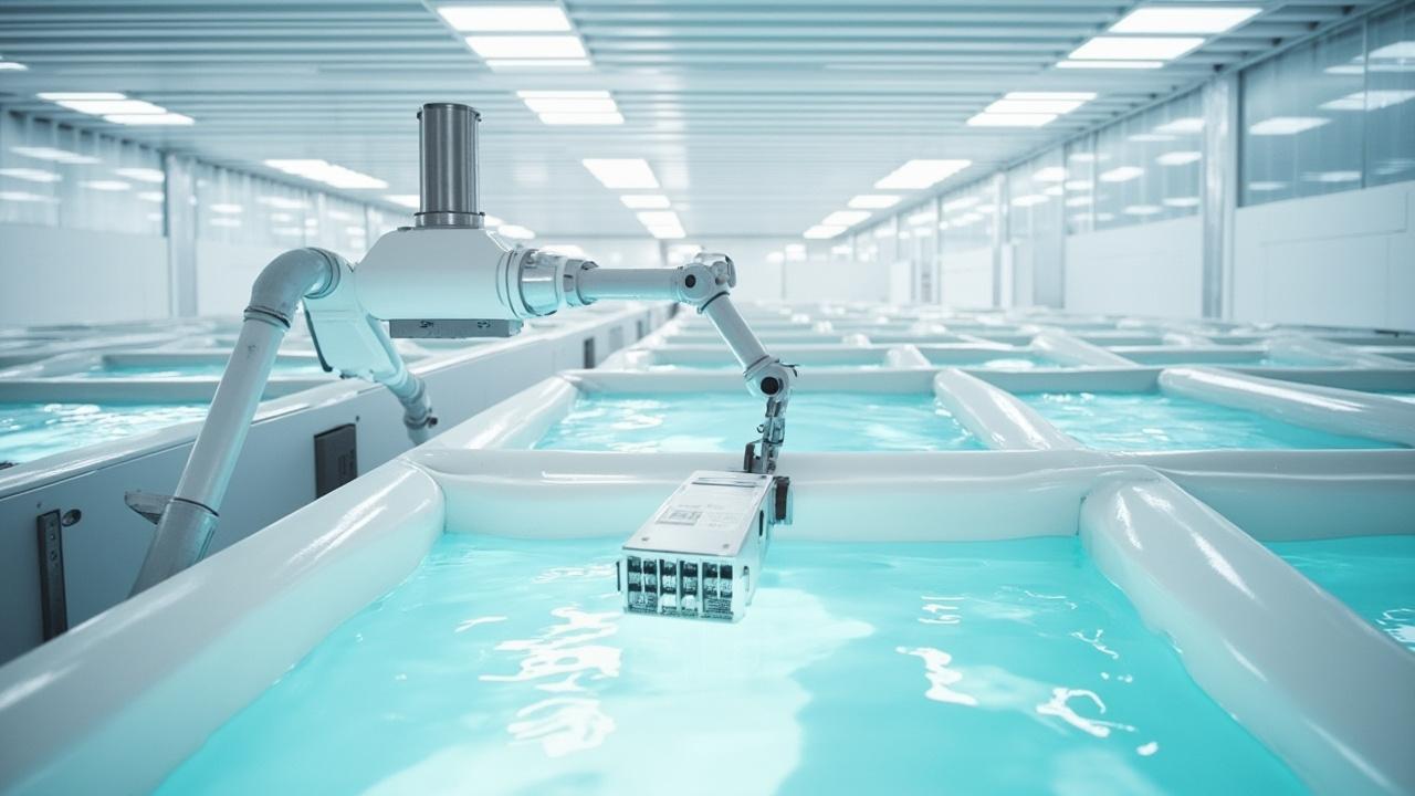Server submerged in liquid. **Immersion cooling** keeps high-density computing cool and efficient